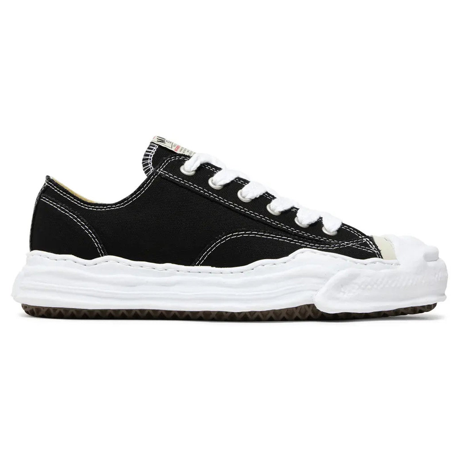 Maison MIHARA YASUHIRO HANK OG Sole Canvas Low 'Black/White' (A05FW702-BLK)